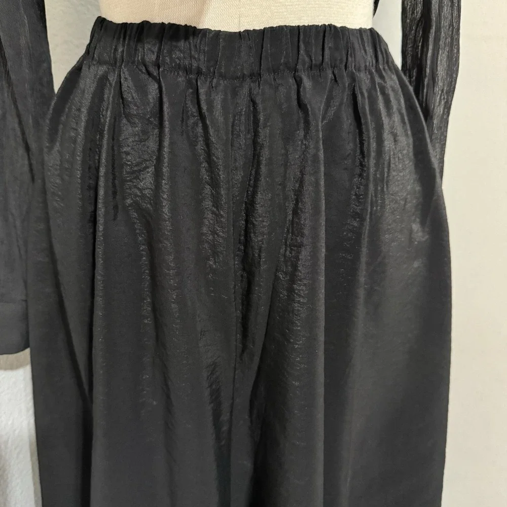Denim & Supply Ralph Lauren‎ Black Rare Bohemian Maxi Retro Ruffled Skirt Sz S